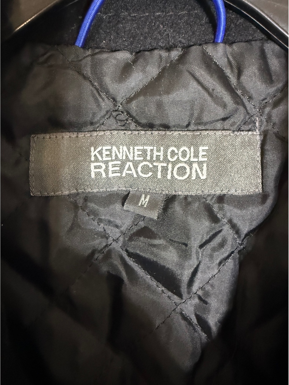 Kenneth Cole Reaction Men’s Black Wool Blend Double Breasted Pea Coat Size M - Picture 4 of 8